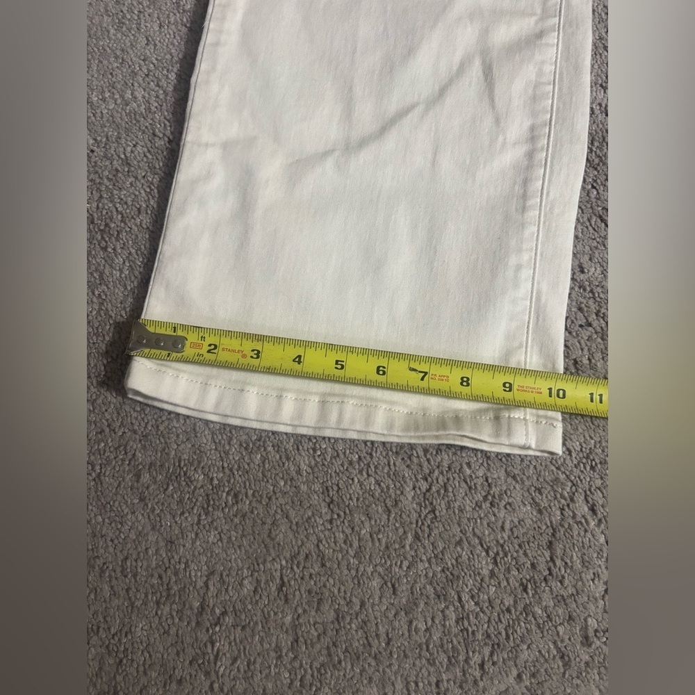 Anne Klein Pants Women White Cream Gold Button AK High Rise Trouser Size 16 - Picture 4 of 16